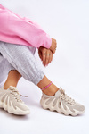 Sneakersy Damskie Wsuwane Beżowe Myles