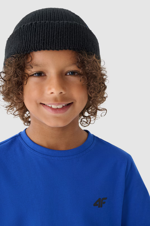 Boys Smooth Cotton T-shirt Blue 4F 4FJWMM00TTSHM1626-36S