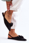 Women's Slip-On Ballerinas With Bow Black Nadine