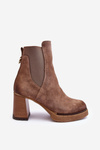 Suede Boots On Heel Liresa Brown