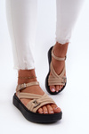 Fragrant Women's Platform Sandals ZAXY LL285063 Beige
