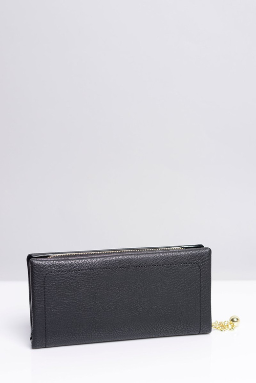 Large Ladies' Black Wallet with Pocket