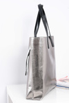Large Silver Women's Shopper Bag + Smaller Handbag