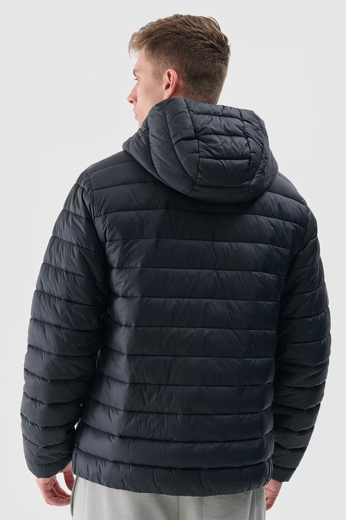 Kurtka Puchowa Męska Z Kapturem 4F 4FWAW24TDJAM484-20S Czarna