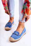 Espadryle Klasyczne Wsuwane Damskie Niebieskie Oresa