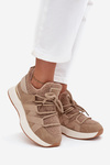 Insulated Women's Sneakers Platform Beige Juvira