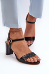 Black Sandals with Heel Glindra