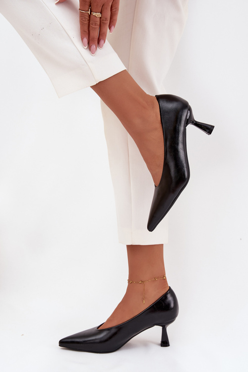 Patent leather high heels black Gavrielle