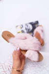 Women's Furry Flip Flops Lu Boo Pink