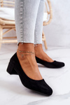 Suede Pumps On a Pillar Sergio Leone PB291 Black