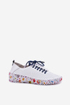 Leather Brogues On Patterned Platform Artiker 52C1713 White-Navy