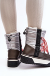 Women's Snow Boots With Thick Sole Vegan D.Franklin DFSH371006 Silver
