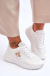 Shiny Sports Shoes With Decoration White Seneca 