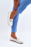 Women's Classic Moccasins with Decoration White Ainslee