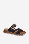 Light Ladies Slippers With Buckle Inblu GS000055 Black