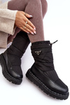 Women's snow boots with thick sole black Lureta