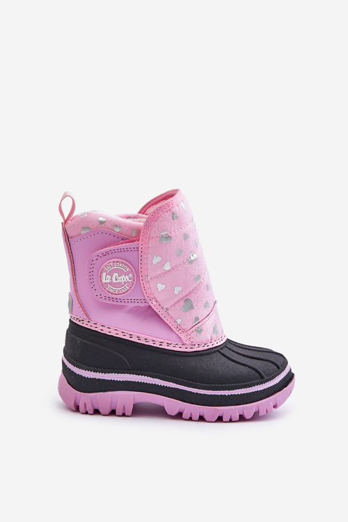 Dziecięce Śniegowce Na Rzep Różowe Lee Cooper LCJ-24-44-2863K