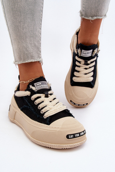 Sneakersy Damskie Czarne GOE NN2N4061