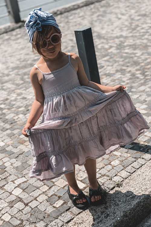 Children's Sandals With Drawstring Black Bubble Gum
