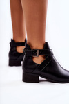 Women's Ankle Boots With Cut-outs Black Mandy
