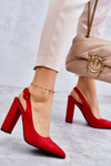 High Heels Pointed Toe Pumps Red Alanza