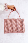 Quilted Letterman Handbag Pink Roselyn