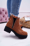 Women's Stiletto Boots With Zircons Camel Sissy