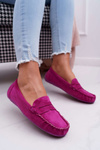 Women's Fuchsia Suede Moccasins Bolero