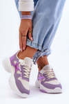Women's Lace-up Sneakers Purple Cortes