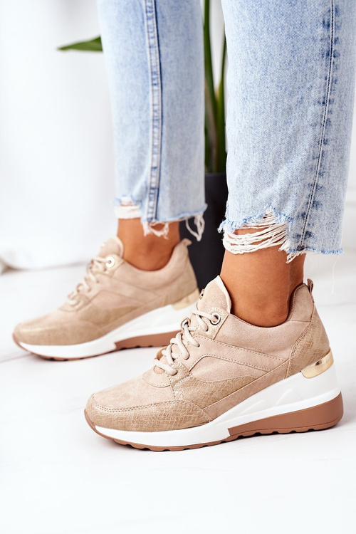 Wedge Sneakers Beige Temida