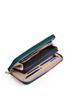 Large Women's Zip Wallet Blue Hailey 
