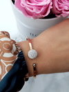 Women's Steel Bracelet Rose Gold Roxa Crystals