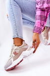 Platform sports shoes Beige and pink Berenice