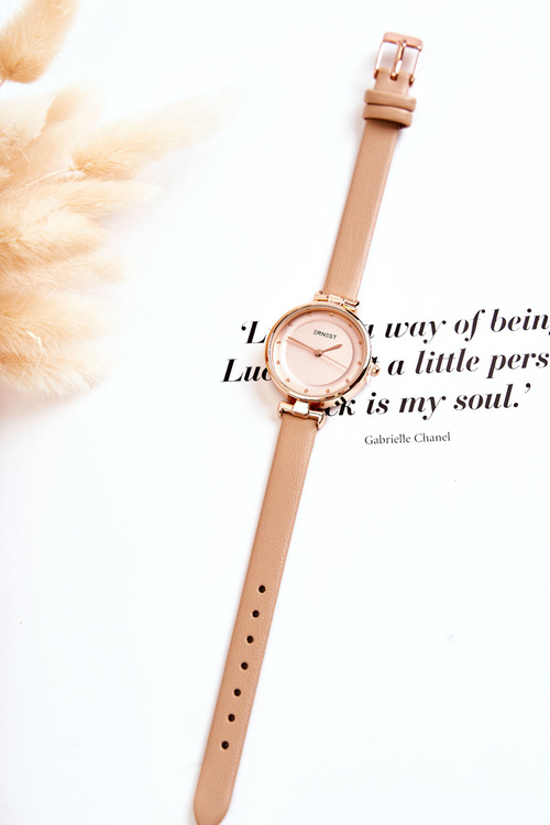 Zegarek Damski Analogowy Beżowy Ernest