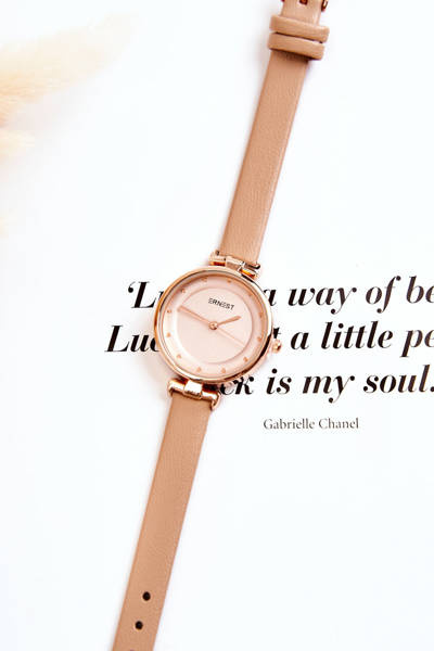 Zegarek Damski Analogowy Beżowy Ernest