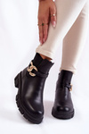 Women's Warm Boots With Decoration Black Ruth