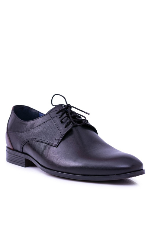 Nikopol Men's Black Leather Visiting Traditional Half Boots