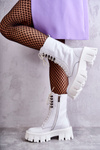 Leather warm boots GOE KK2N4012 White