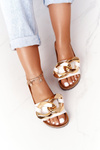 Slippers On The Cork Sole With Chain White Last Dance