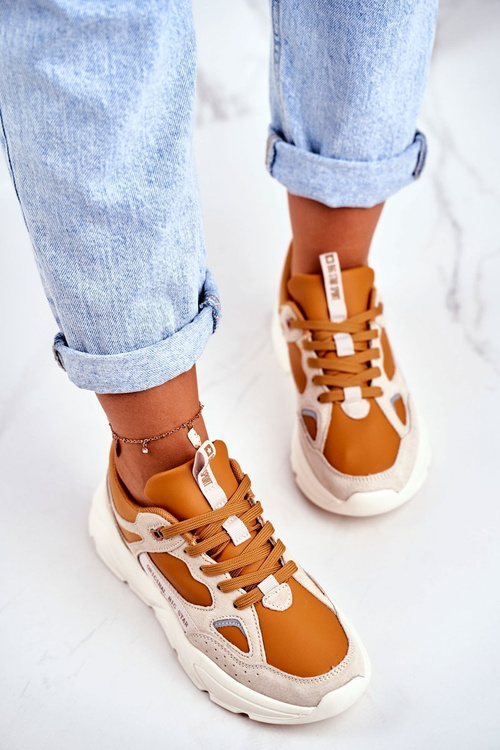 Women's Sport Shoes Sneakers Big Star GG274653 Beige-Brown