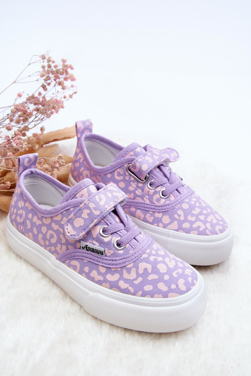 Kids Patterned Lace-up Trainers Violet Talirena