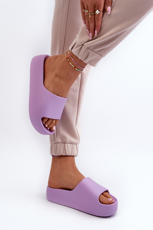 Women's Thick Sole Beige Slides Oreithano