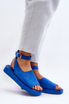 Comfortable Women's Platform Sandals in Blue Rubie
