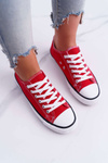 Women's Low Fabric Sneakers Red FreeTime
