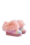 Children's Snow Boots With Eco Fur Multicolored Ariana