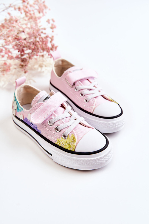 Children's Sneakers Fabric Print Pink Buster