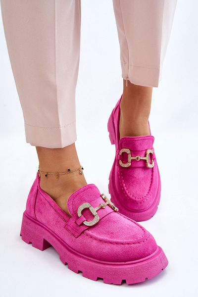 Women's Suede Platform Shoes Pink Deira