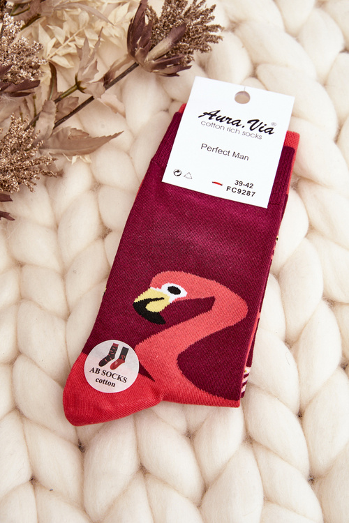 Men's Socks Not A Pair Flamingo Dark Pink