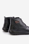 Men's Insulated Zippered Lace-Up Boots Black Hlimena