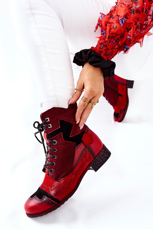 Women’s Boots Maciejka Warm Leather Red 04625-08